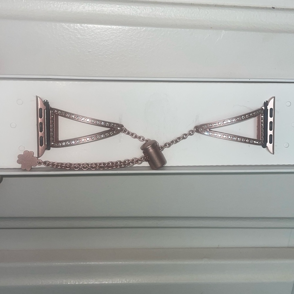 Rose gold Apple Watch band